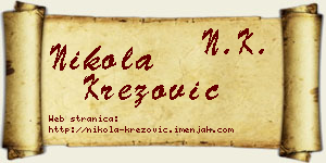 Nikola Krezović vizit kartica